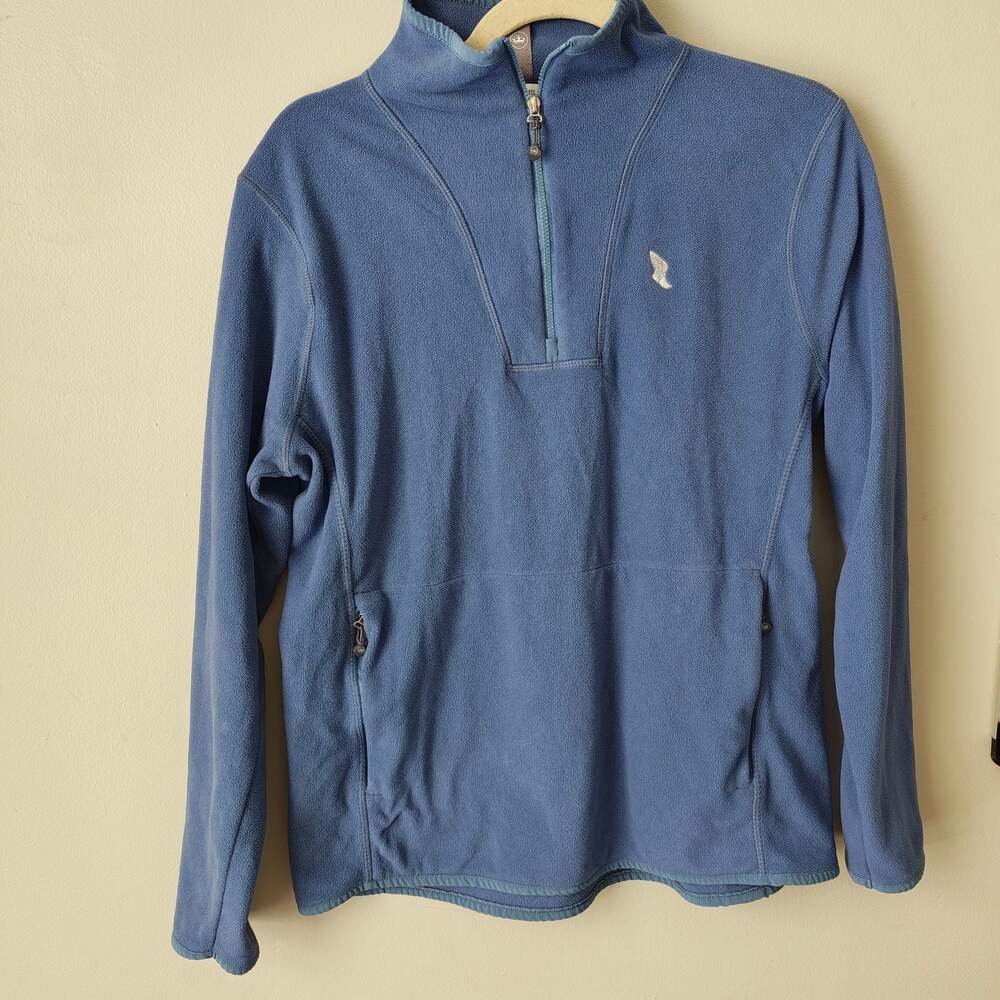 Peter Millar Men's Blue Quarter-Zip Fleece Pullover Size M